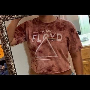 Pink Floyd Tye Dye Crop Top (Pink)